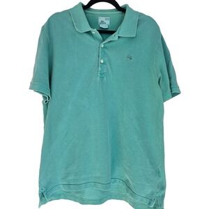 Lacoste Vintage Washed Polo Shirt Men's Size 6 Teal Green Short Sleeve
